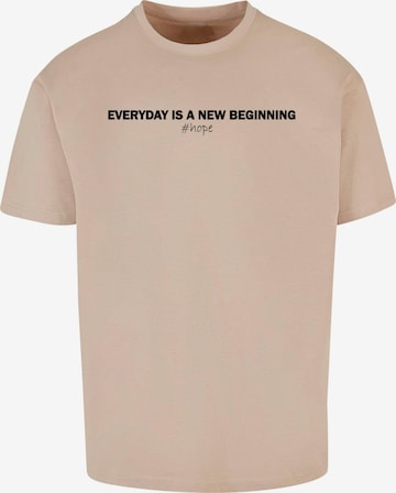 T-Shirt 'Hope' Merchcode en beige : devant