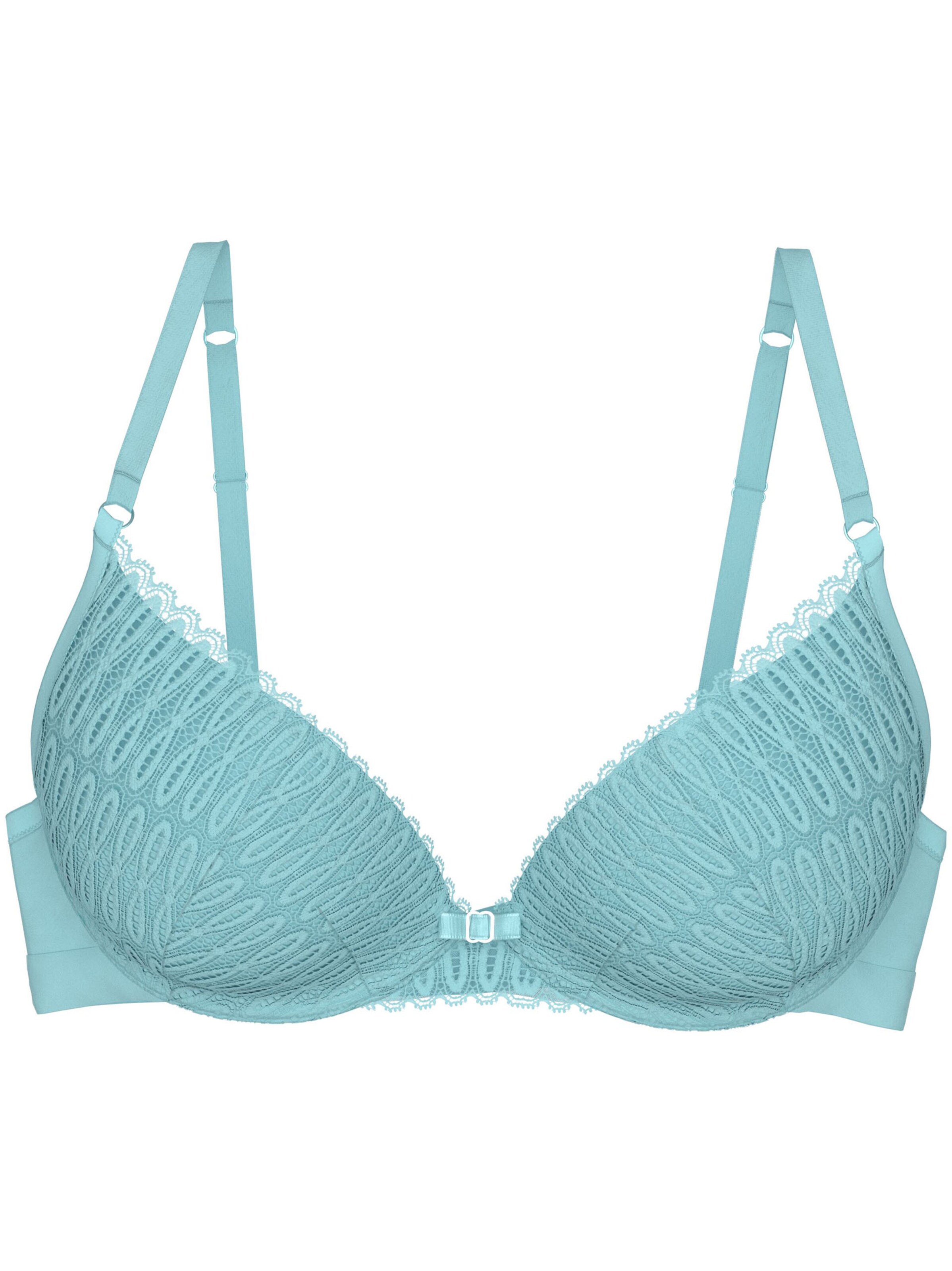 TRIUMPH Push-up BH ' Aura Spotlight ' in Blauw: voorkant