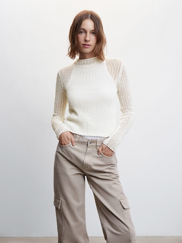 Pull-over MANGO en beige : devant