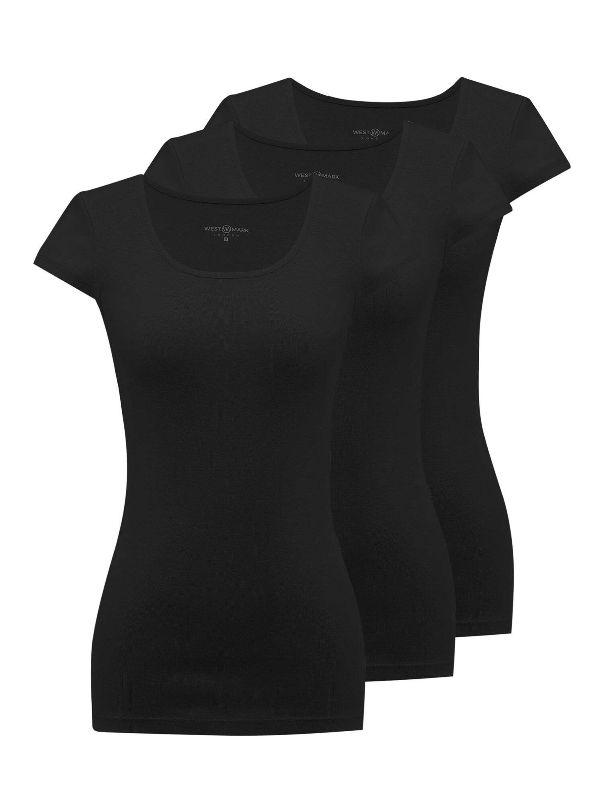 Maglietta intima 'EVA' di WESTMARK LONDON in nero: frontale