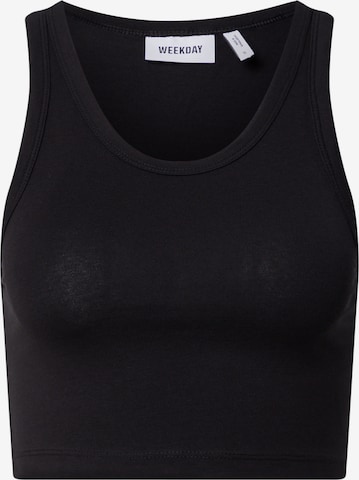 WEEKDAY Top in Black: front