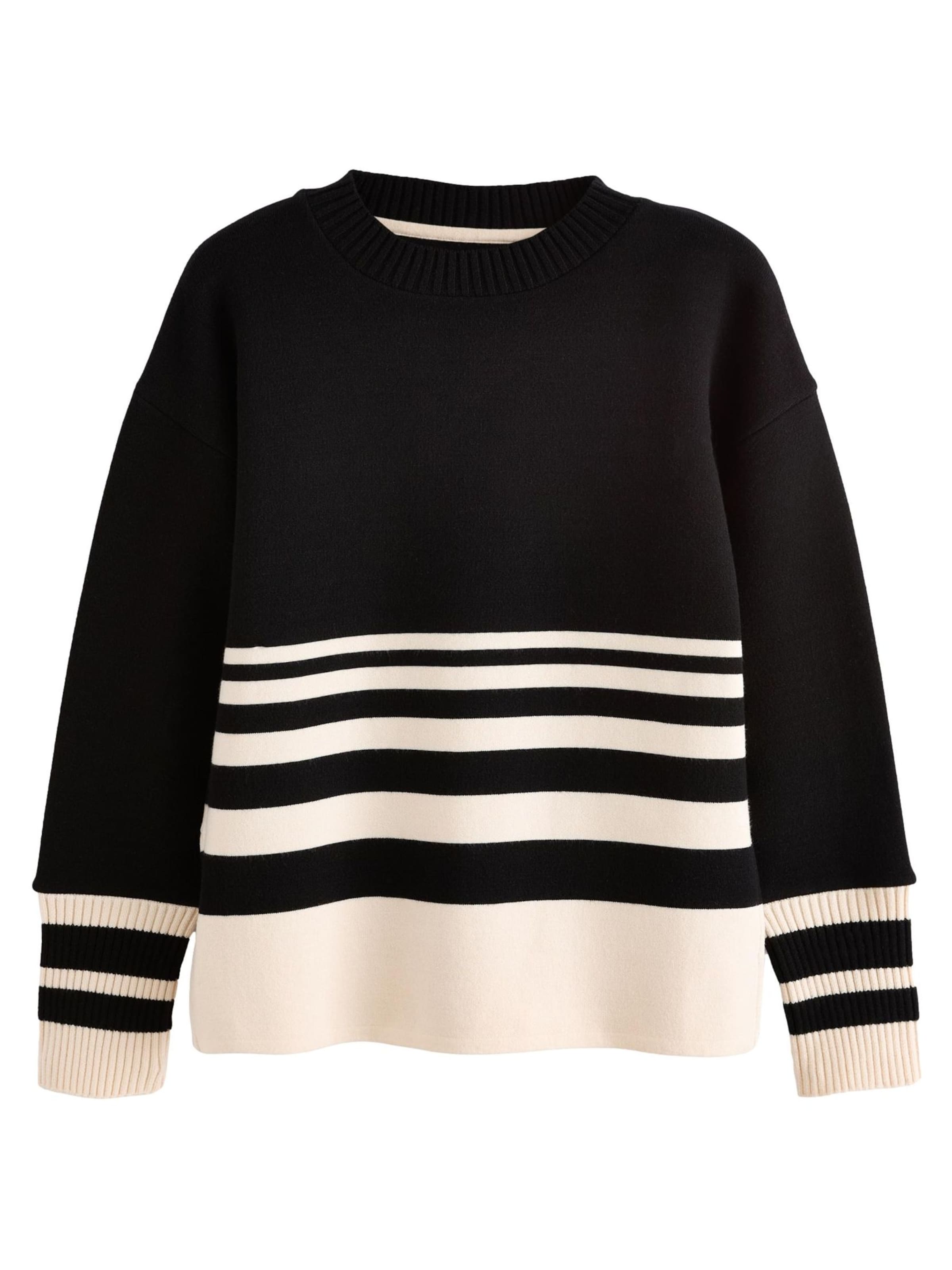 Next Pulóver - fekete: elől