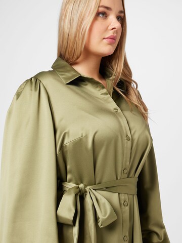 River Island Plus - Vestido camisero en verde