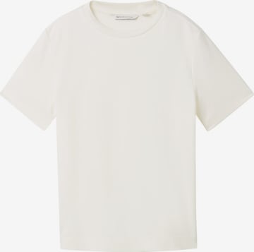 T-shirt TOM TAILOR DENIM en blanc : devant