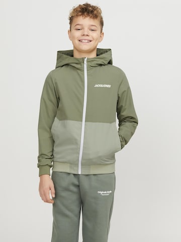 Veste mi-saison Jack & Jones Junior en vert : devant