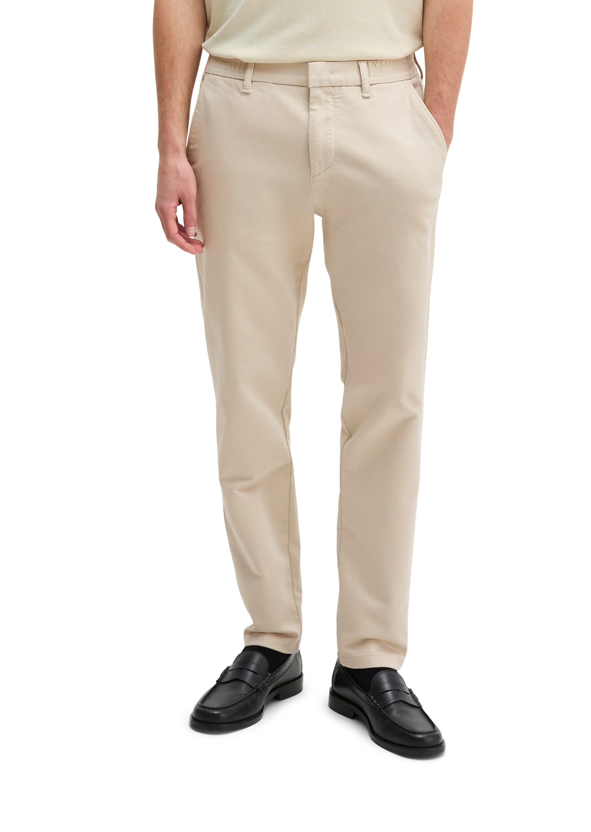 Marc O'Polo Tapered Hose 'Morot' in Beige: Vorderseite
