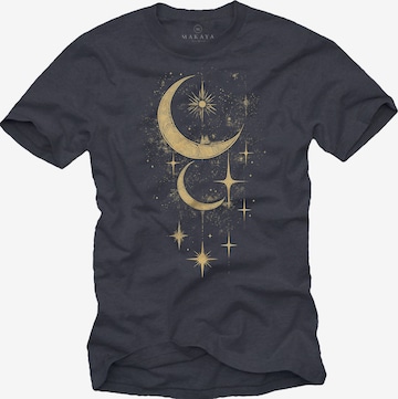 MAKAYA Shirt 'Moon Stars' in Grey: front