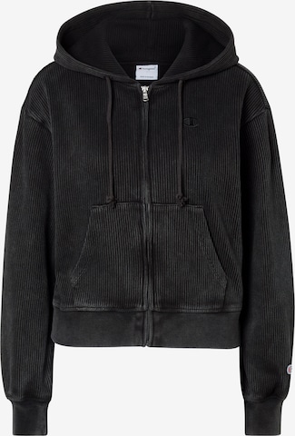 Champion Кофта на молнии в Черный: спереди