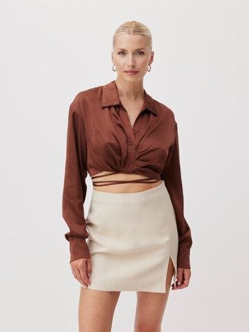 LeGer by Lena Gercke - Blusa 'Belana' em castanho: frente