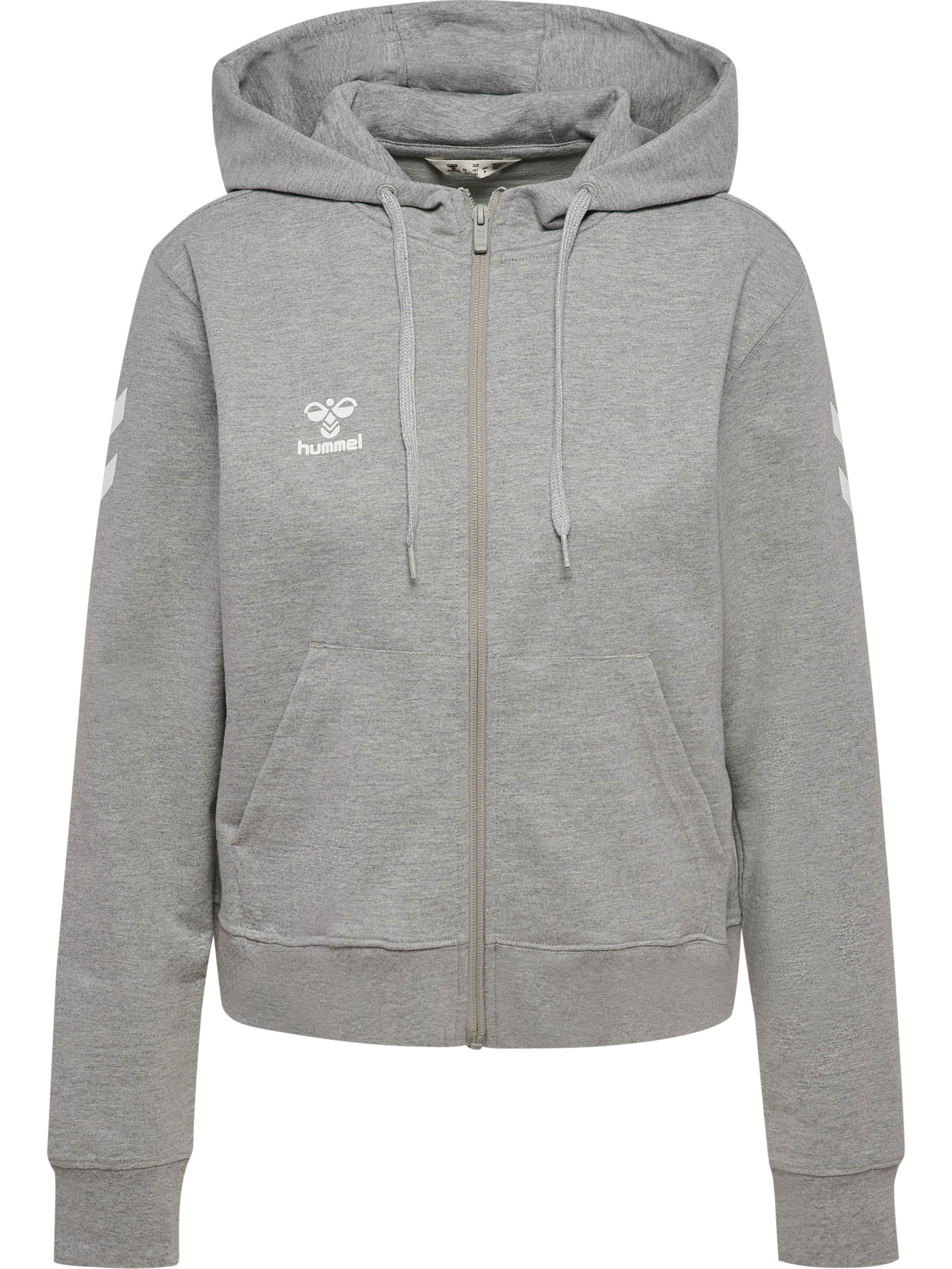 Hummel Zip-Up Hoodie 'GO 2.0' in Grey / White, Item view