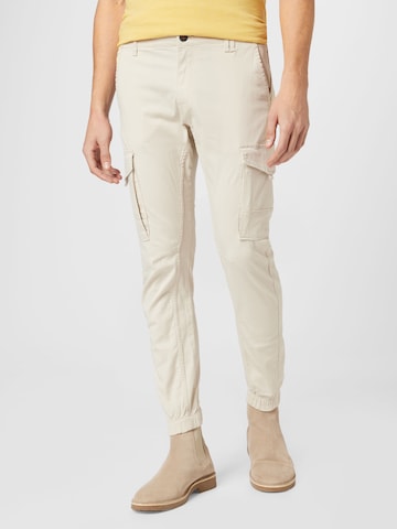 Effilé Pantalon cargo 'Paul Flake' JACK & JONES en beige : devant