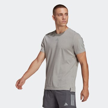 T-Shirt fonctionnel 'Own The Run Heather' ADIDAS PERFORMANCE en gris : devant