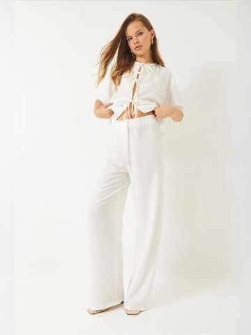 Bianco Lucci - Calças de fato em branco