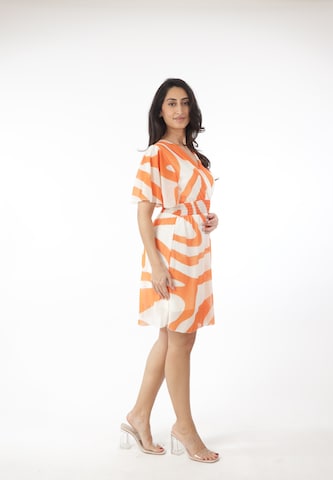Elara Dress in Orange