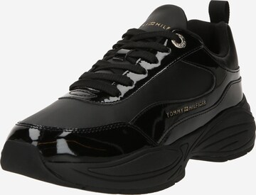 TOMMY HILFIGER Platform trainers 'CHUNKY RUNNER PATENT' in Black: front