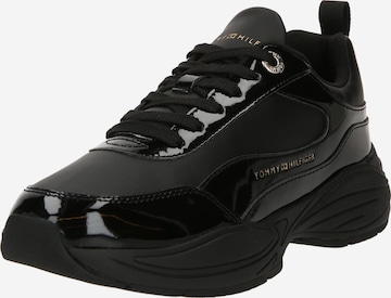 TOMMY HILFIGER Sneakers 'CHUNKY RUNNER PATENT' in Black: front