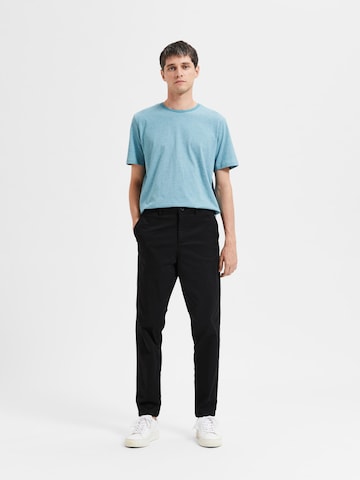 SELECTED HOMME Regular Chino Pants 'New Miles' in Black