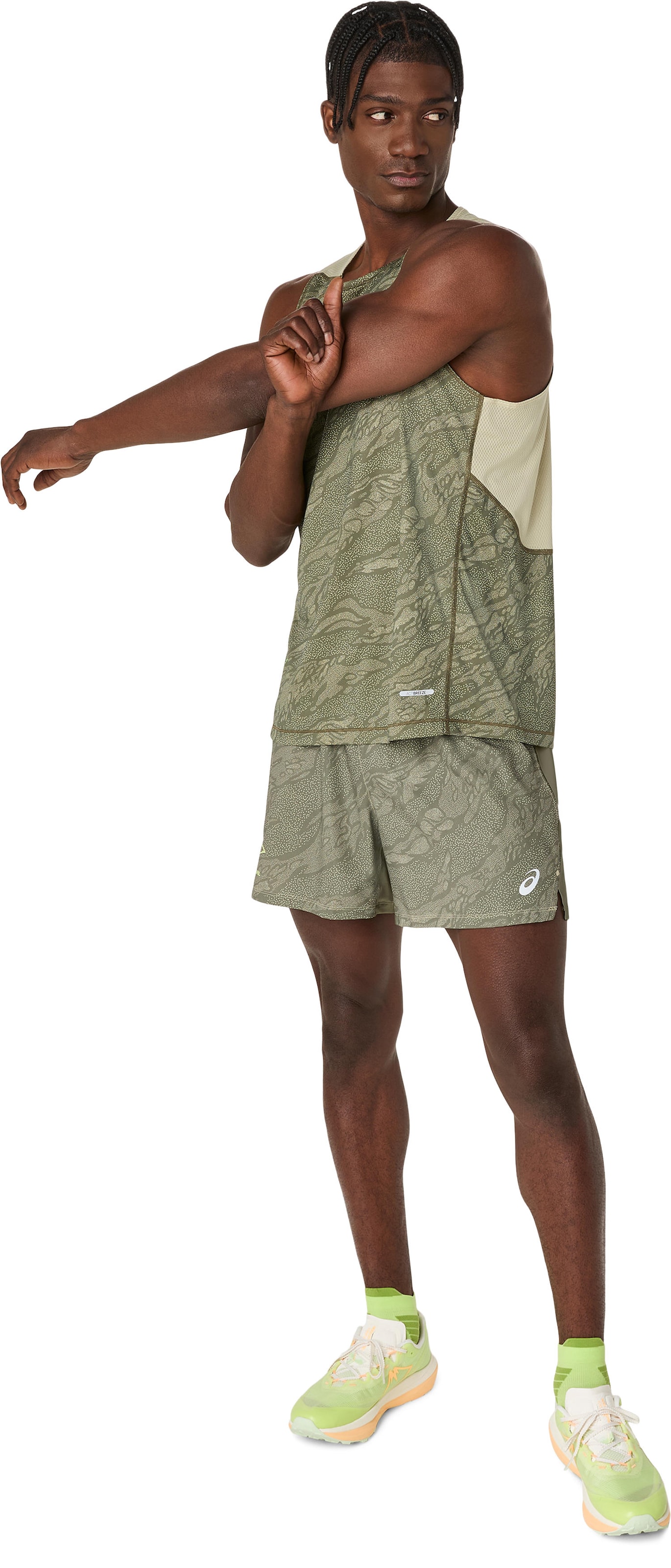 ASICS Regular Workout Pants in Green