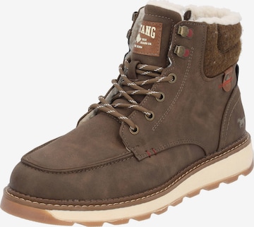 MUSTANG Lace-Up Boots '4193601' in Brown: front