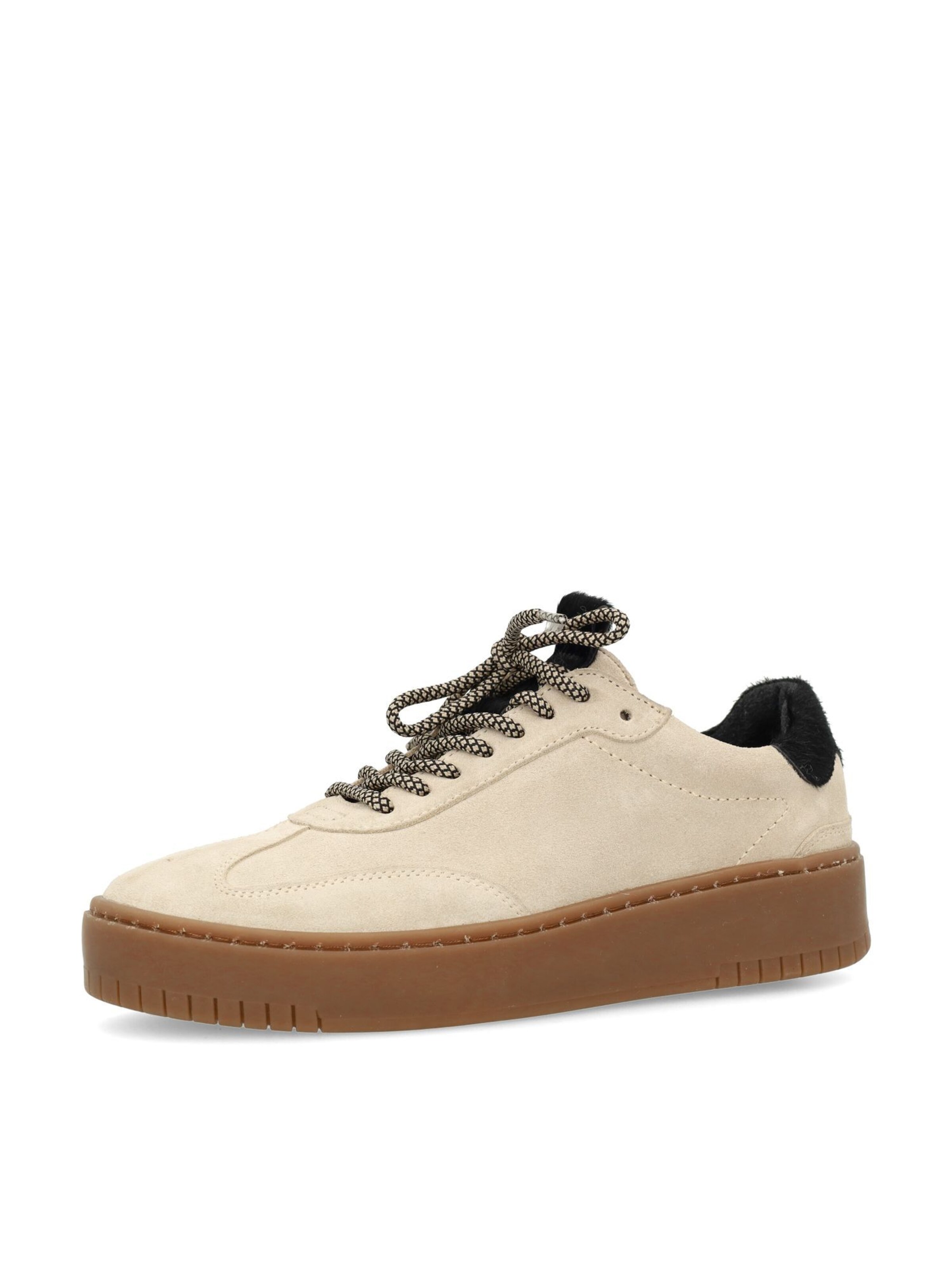 SACHA Baskets basses en beige / noir, Vue avec produit