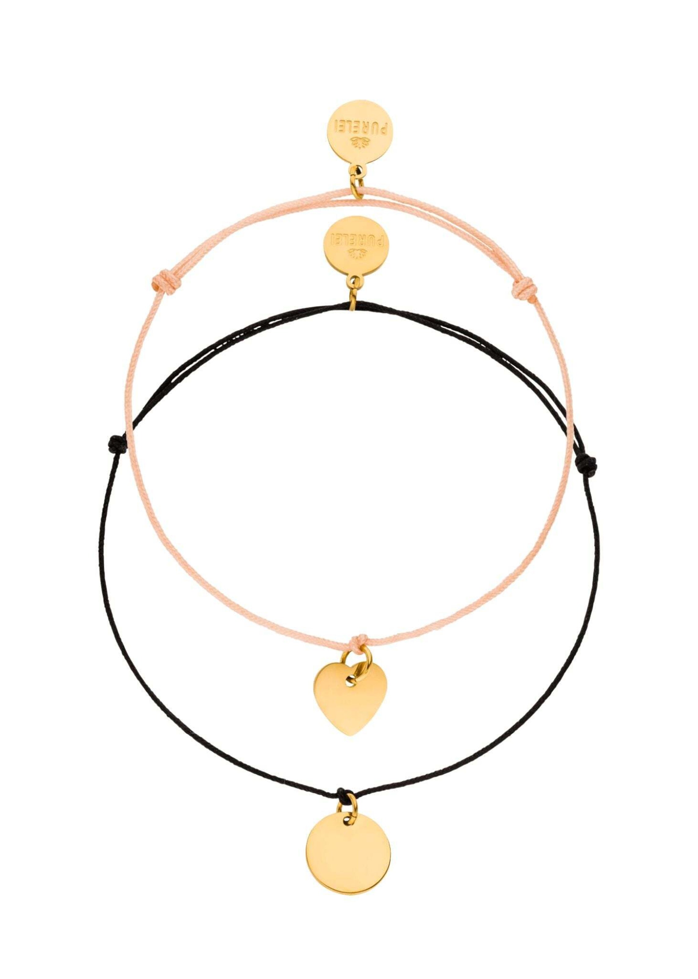 PURELEI Armband 'Fate' in gold / altrosa, Produktansicht