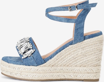 Sandalo di CAFè NOIR in blu: frontale