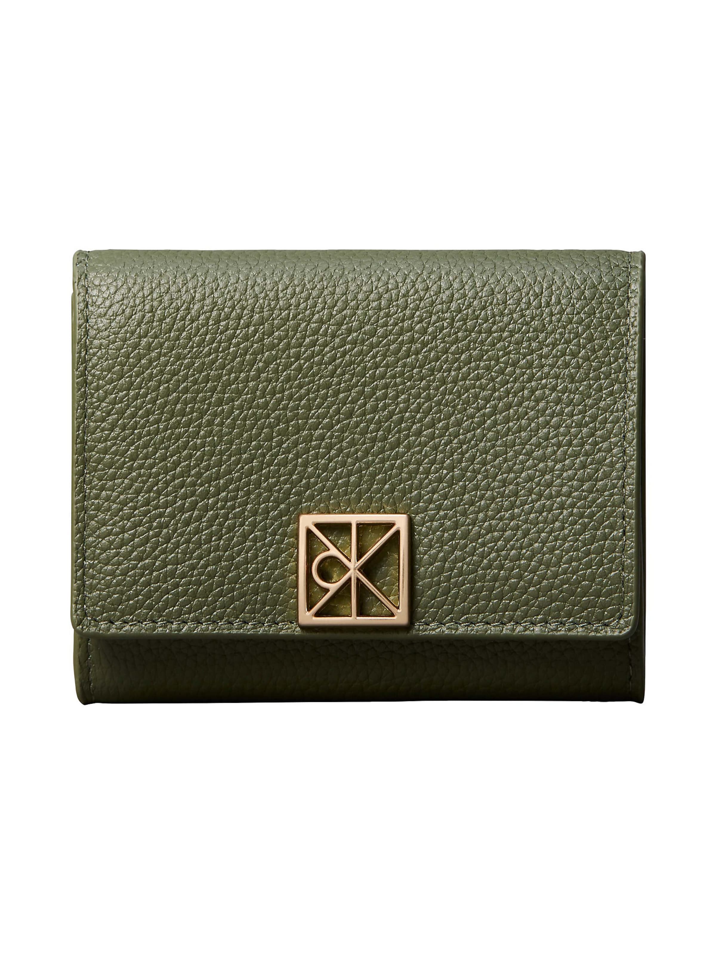 Calvin Klein Wallet in Green: front