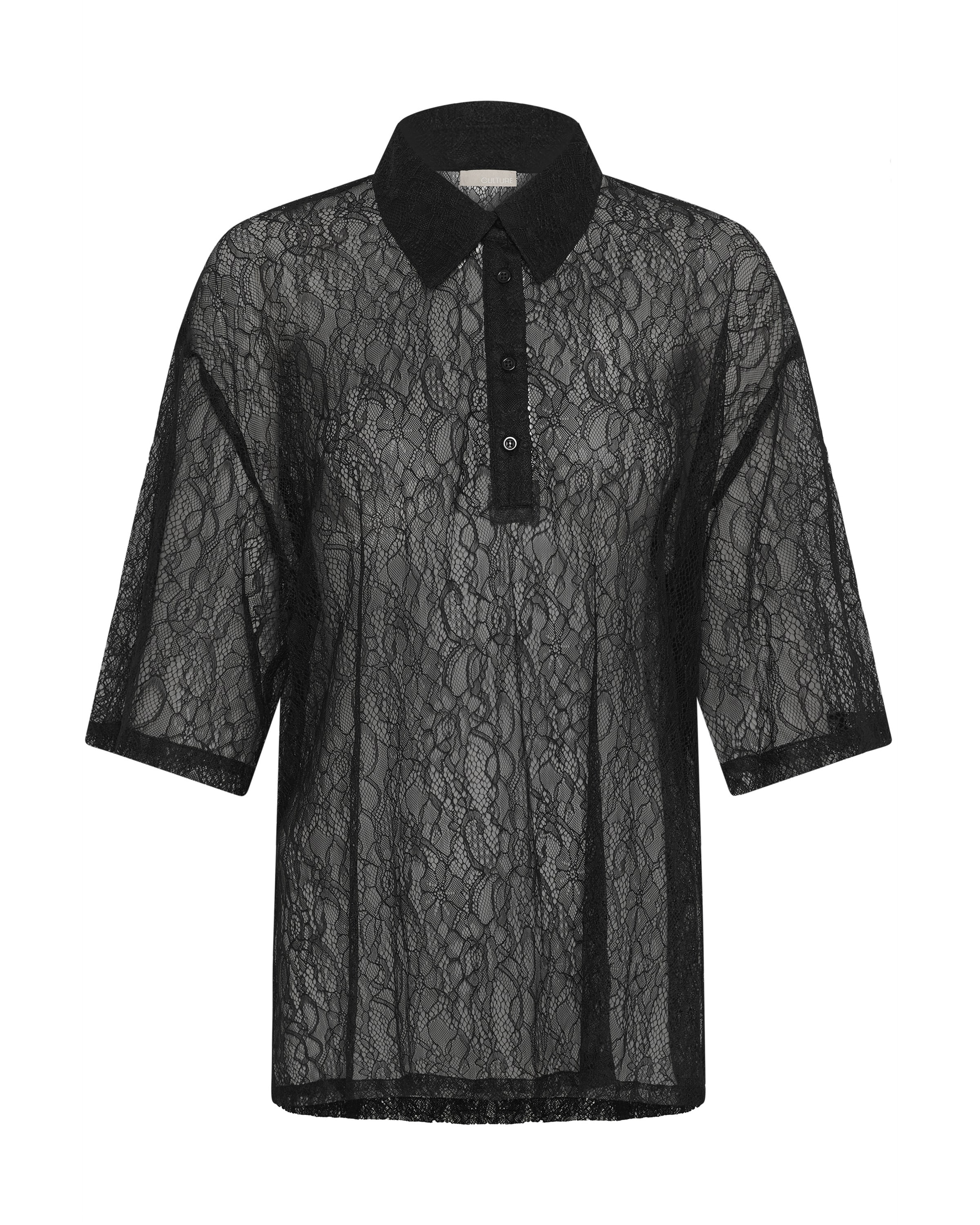 T-shirt 'CUkasi ' CULTURE en noir : devant