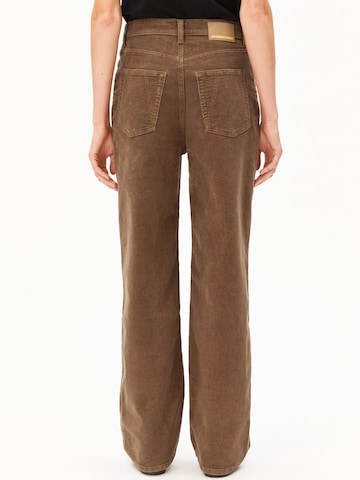 ARMEDANGELS Wide Leg Hose 'Enijaa' in Braun
