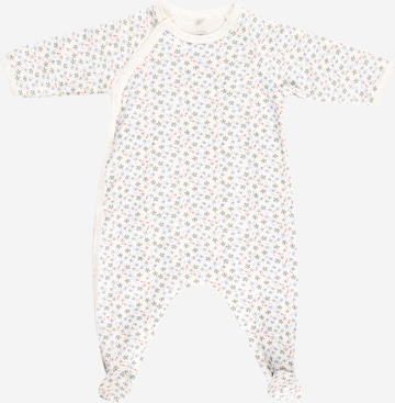 PETIT BATEAU - Pijama 'DORS BIEN' em branco: frente