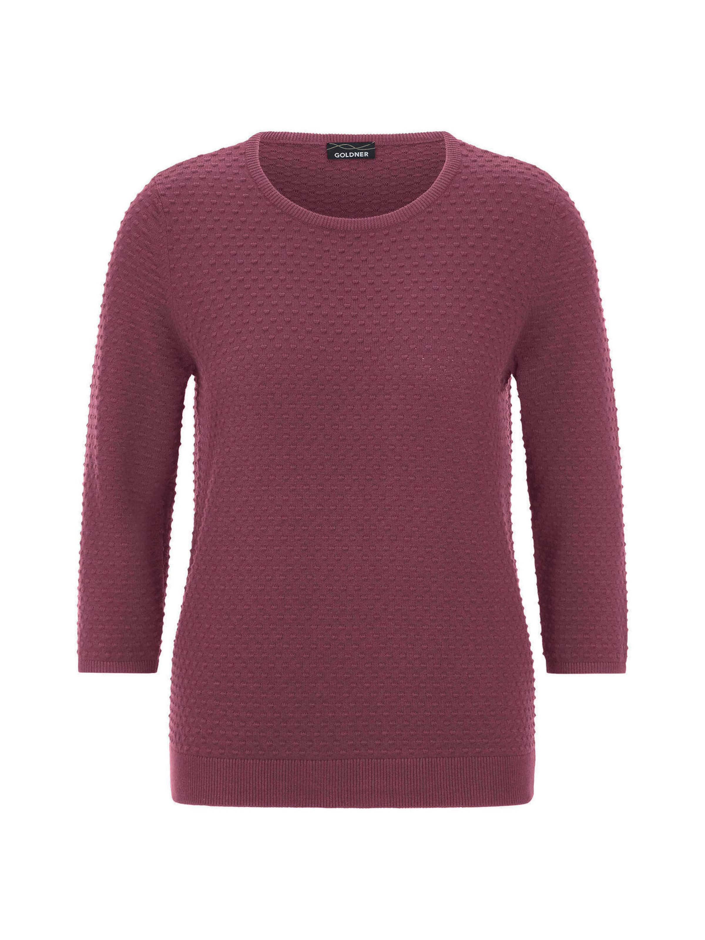 Goldner Pullover in M in bordeaux, Produktansicht