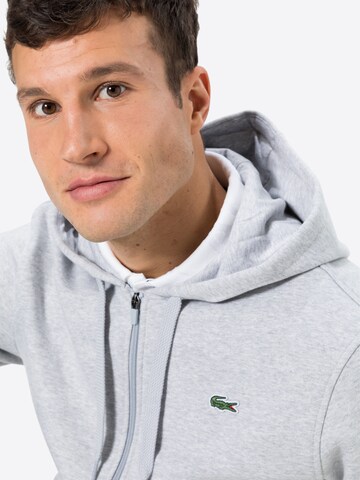 LACOSTE Regular Fit Sweatjacke in Grau