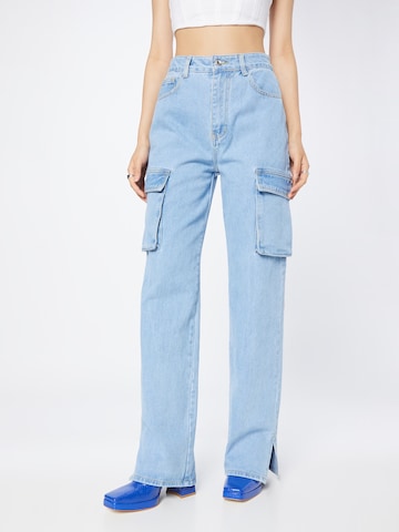 Misspap Regular Cargo Jeans in Blue: front