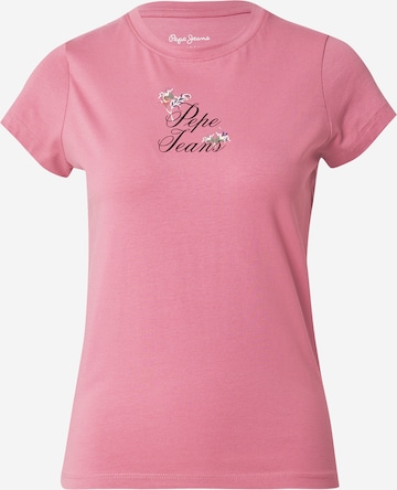 Pepe Jeans Μπλουζάκι 'FLORAL IV' σε ροζ: μπροστά