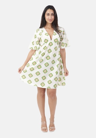 Elara Dress in Green: front