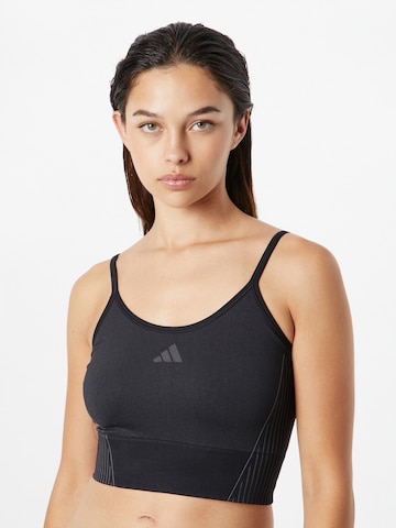 Haut de sport ADIDAS PERFORMANCE en noir : devant