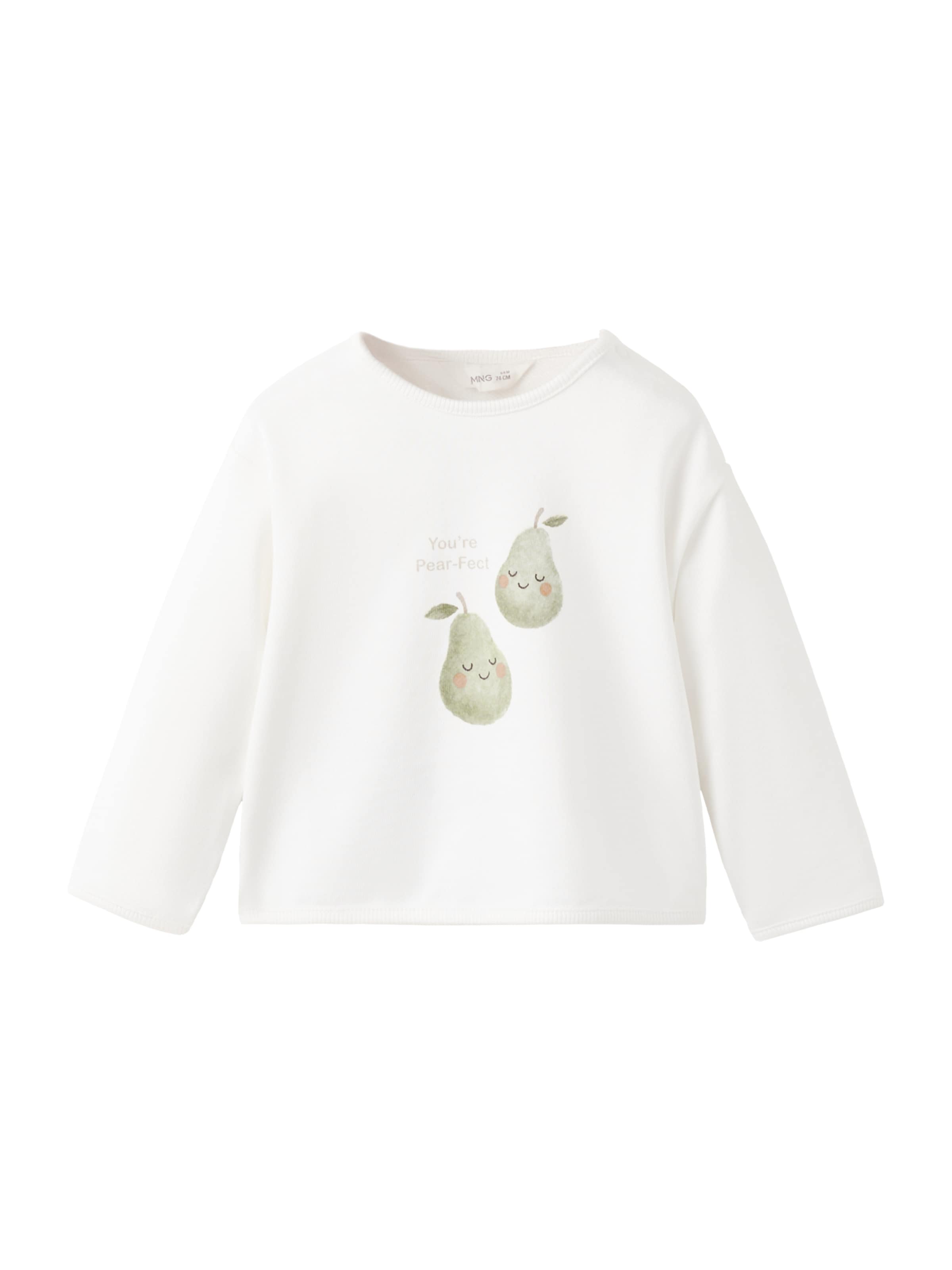 MANGO KIDS Sweatshirt in White: front