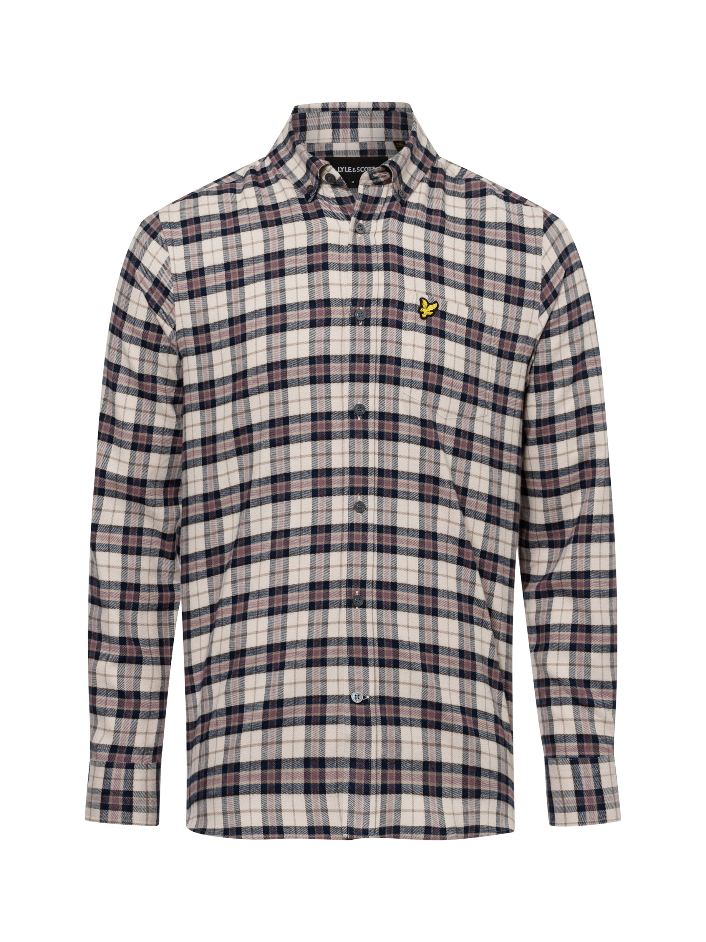 Lyle & ScottRegular Fit Košulja - bež boja: prednji dio