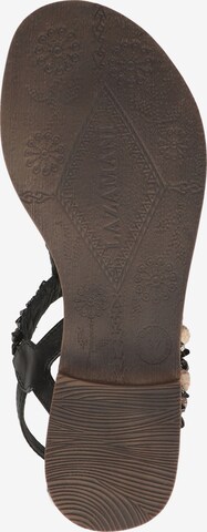 LAZAMANI T-Bar Sandals in Black