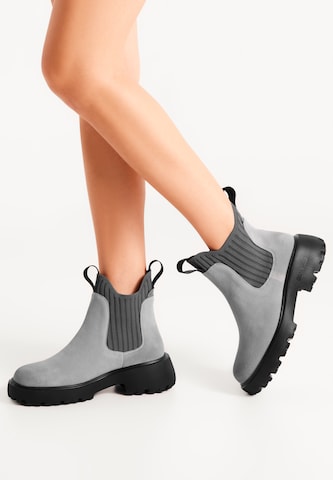 WODEN Chelsea Boots 'Isabella' i grå: forside