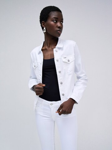 Salsa Jeans Tussenjas 'Jacket' in Wit: voorkant