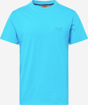 T-Shirt 'ESSENTIAL' Superdry en bleu : devant