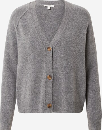 ESPRIT Knit Cardigan in Grey: front