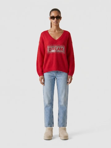 Pull-over oversize 'Silja' americandreams en rouge
