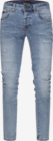 Peak Time Slimfit Jeans ' München ' in Blauw: voorkant