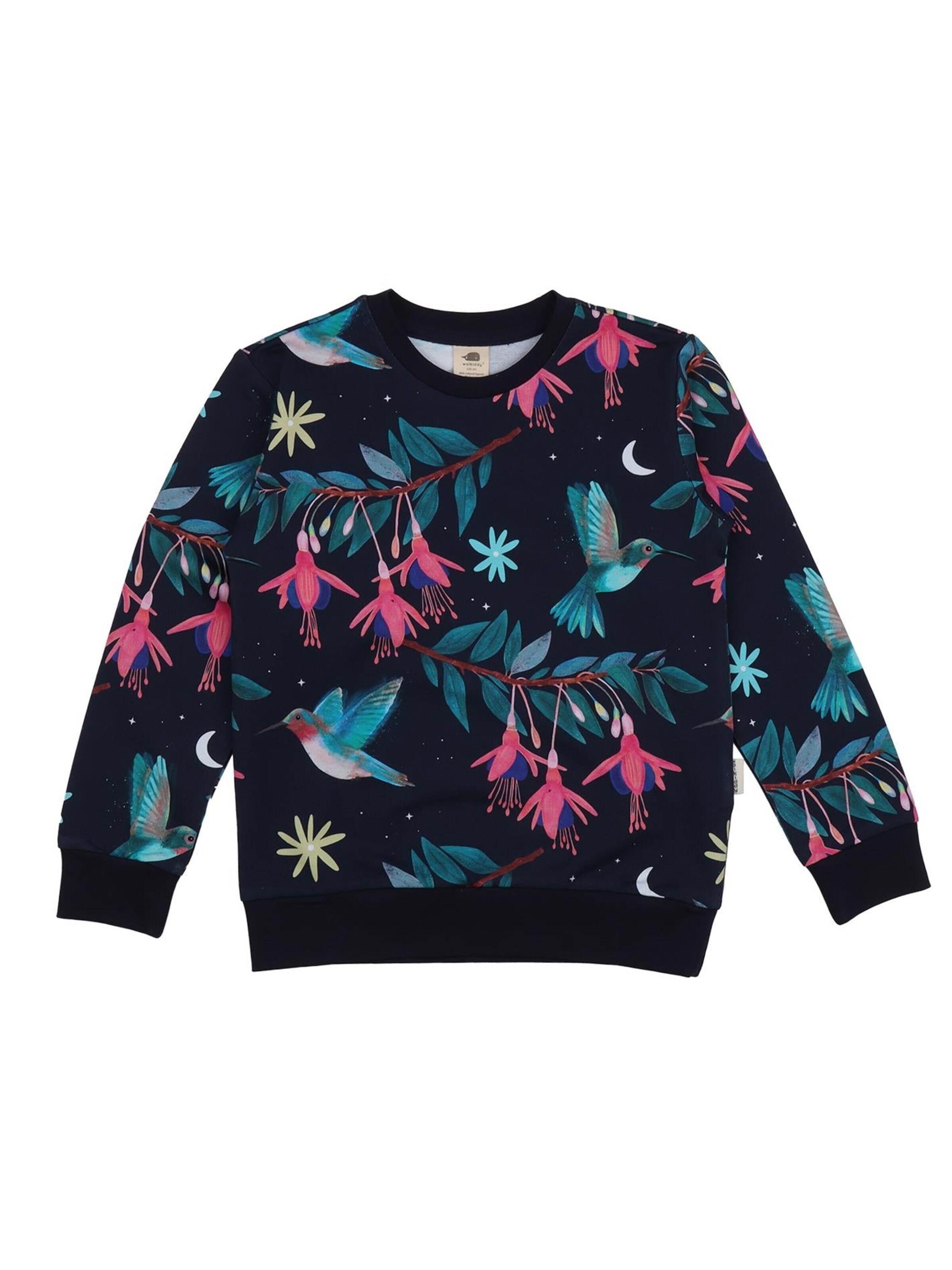 Walkiddy Sweatshirt 'Walkiddy - Hummingbirds'‌‌‌‌‌‌‌‌‌ in Blau: Vorderseite