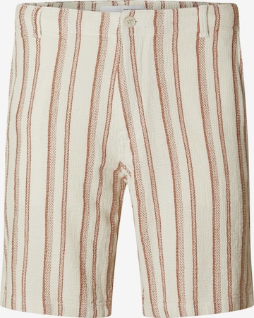 Pantalon SELECTED HOMME en beige : devant