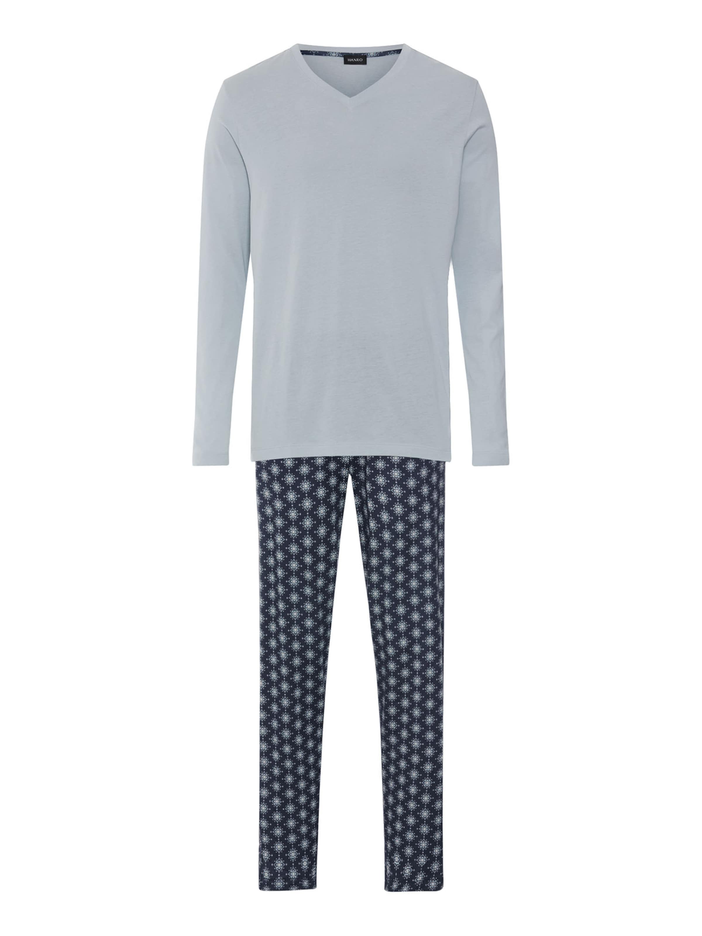 Hanro Pyjama ' Night & Day ' in Blau: Vorderseite