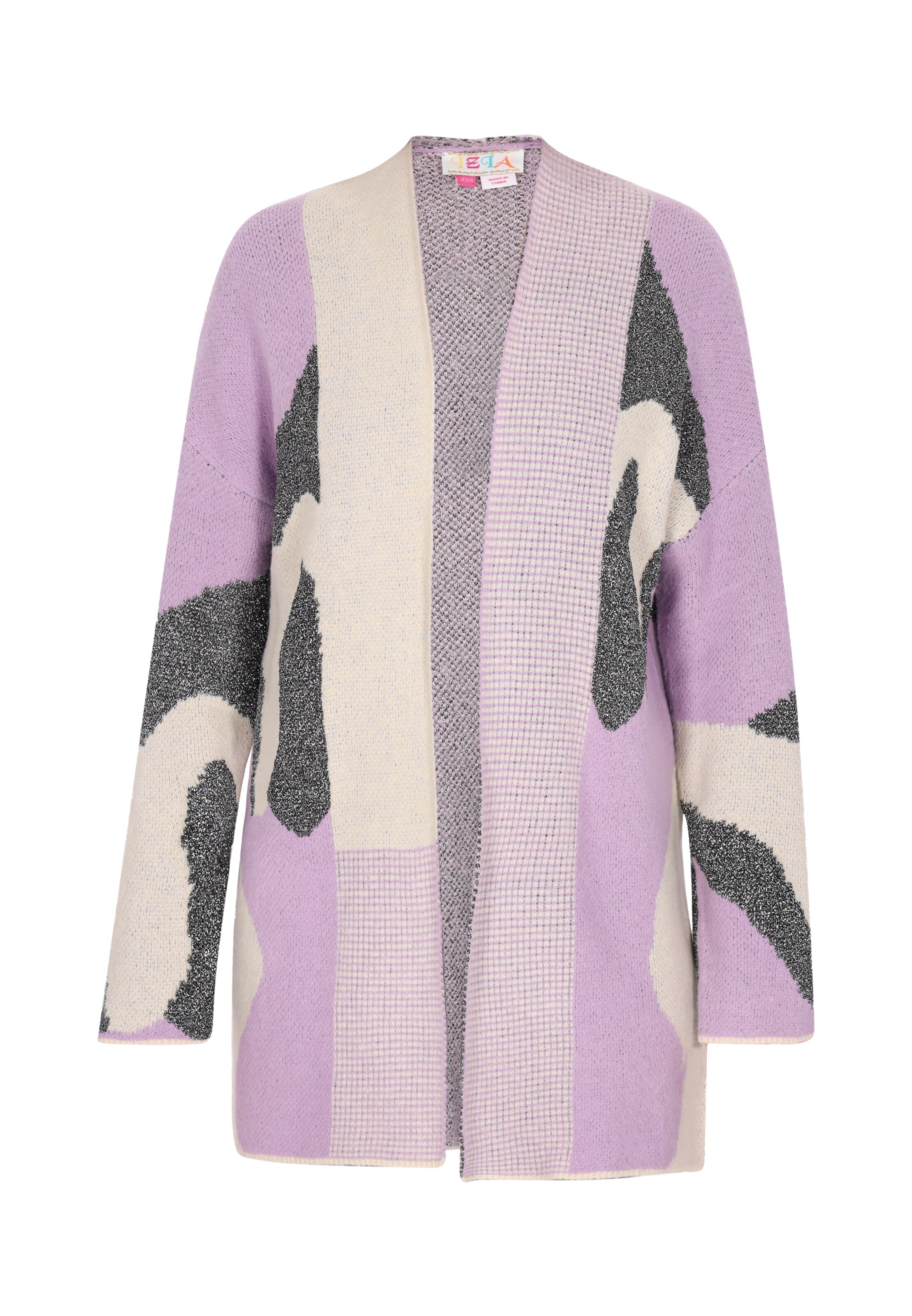 Cardigan IZIA en violet : devant