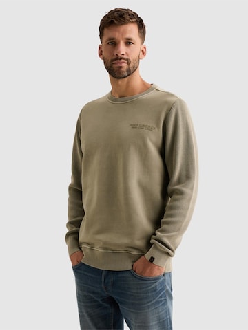 PME Legend - Sudadera 'Sweatshirt with knitted sleeves and print' en beige: frente
